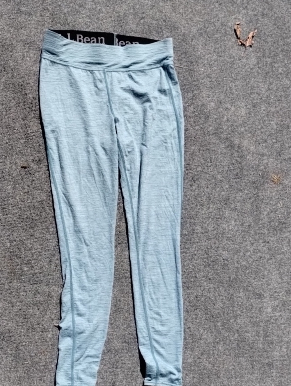 L.L. Bean Light Teal Blue Merino Wool Long Underwear